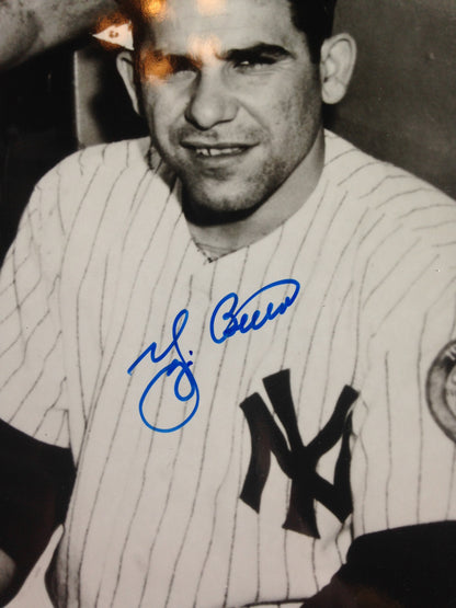 Yogi Berra Bill Dickey #8 signed 8x10 photo framed Yankees Hof auto JSA COA