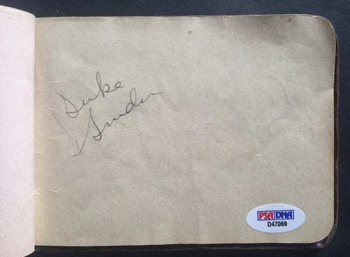 Duke Snider Rookie Auto 1947 Super Rare Vintage Signed Brooklyn Dodgers Psa Coa