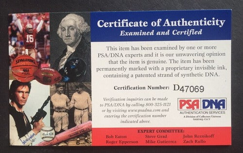 Duke Snider Rookie Auto 1947 Super Rare Vintage Signed Brooklyn Dodgers Psa Coa