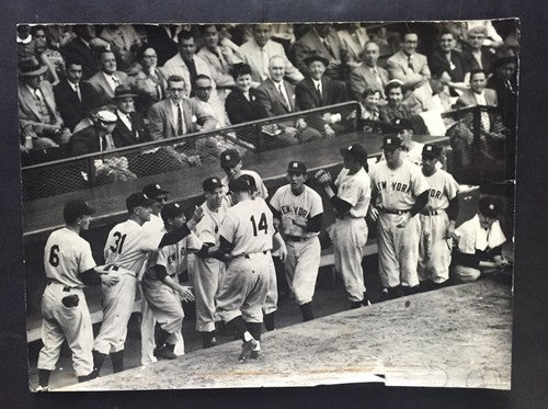 Yankees 11X14 1953 World Series Wire Photo Ny Times Joe DiMaggio Mickey Mantle