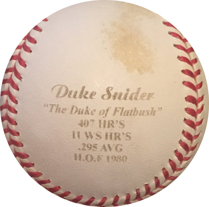 Duke Snider Signed  Stat Baseball Le 1/14 HOF Autograph Steiner COA Dodgers