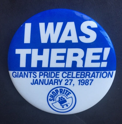Ny Giants 1986 Super Bowl Pin I Was There Button Rare Phil Simms Mvp  3 "