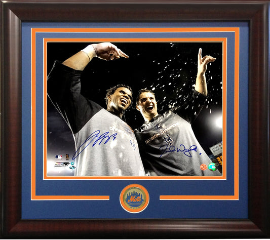 David Wright Jose Reyes signed 16x20 photo framed Ny Mets 2006 Nl Champs Mlb COA
