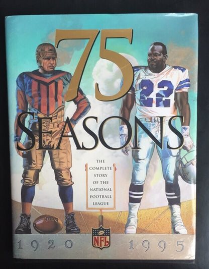 75 Seasons Nfl Hardcover Book Signed Frank Gifford Giants Inscribed Auto Coa