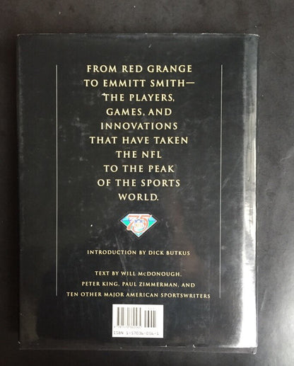 75 Seasons Nfl Hardcover Book Signed Frank Gifford Giants Inscribed Auto Coa