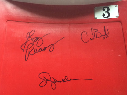 NY Giants signed game used SB framed seatback Taylor Anderson SIMMS Steiner /100