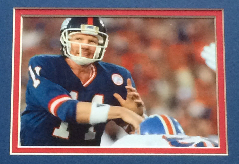 NY Giants signed game used SB framed seatback Taylor Anderson SIMMS Steiner /100