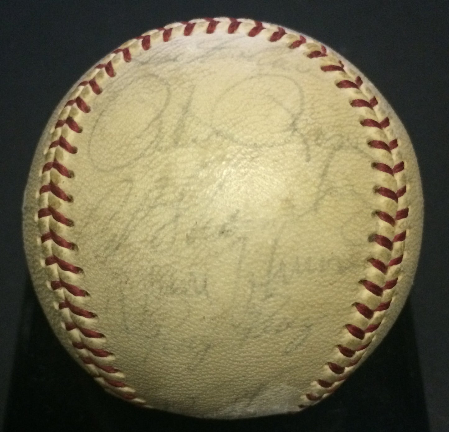 1966 Cincinnati Reds signed NL Baseball 21 auto Pete Rose Vada Pinson CBM COA