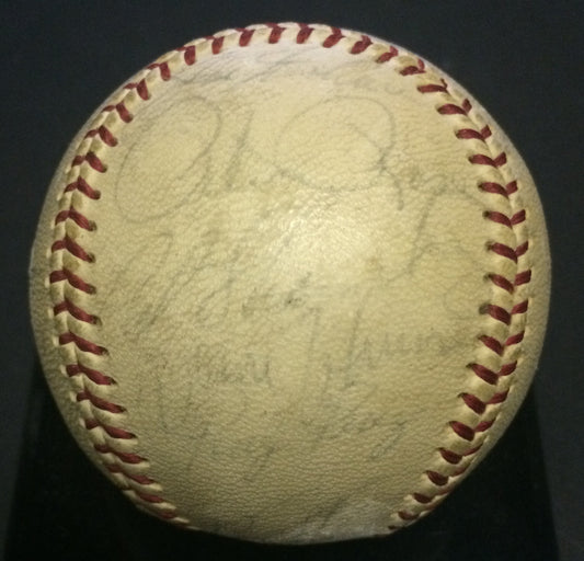 1966 Cincinnati Reds signed NL Baseball 21 auto Pete Rose Vada Pinson CBM COA