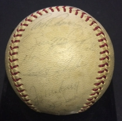 1966 Cincinnati Reds signed NL Baseball 21 auto Pete Rose Vada Pinson CBM COA