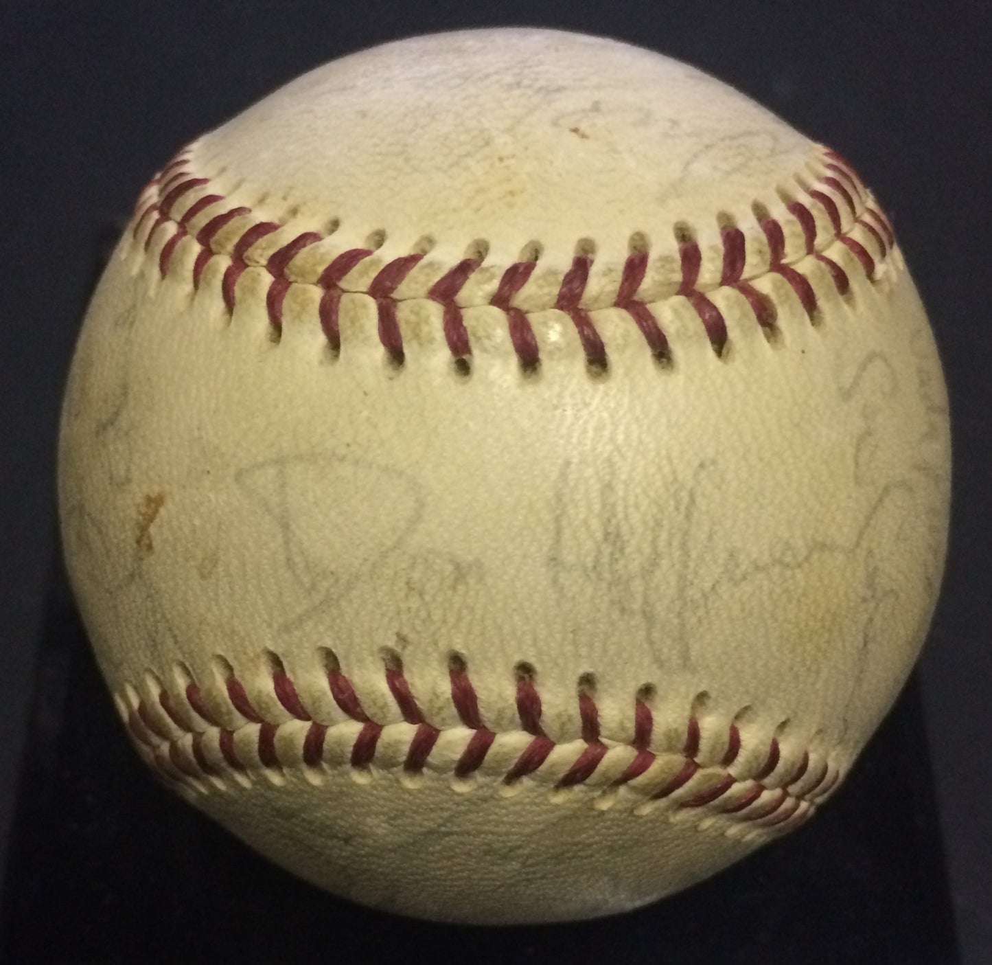 1966 Cincinnati Reds signed NL Baseball 21 auto Pete Rose Vada Pinson CBM COA