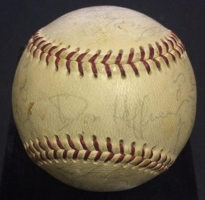 1966 Cincinnati Reds signed NL Baseball 21 auto Pete Rose Vada Pinson CBM COA