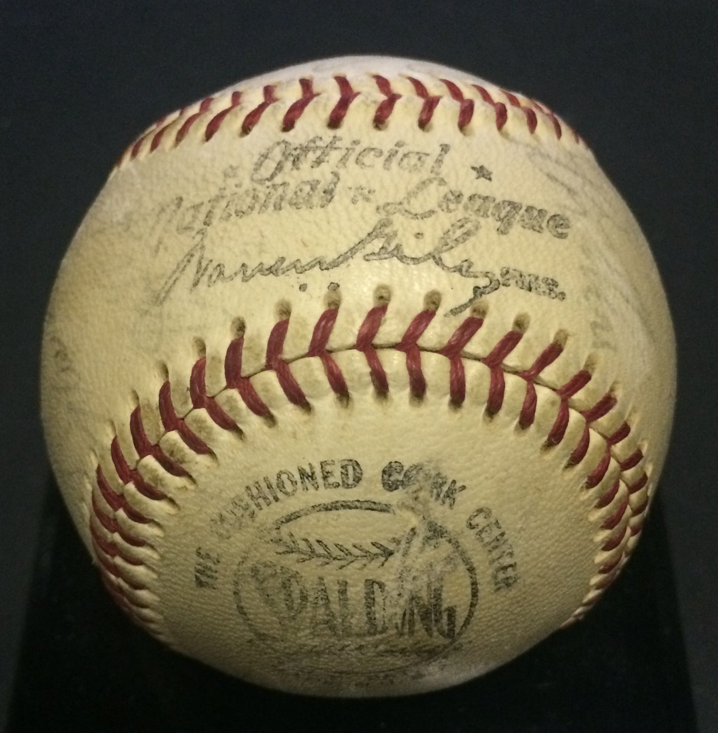 1966 Cincinnati Reds signed NL Baseball 21 auto Pete Rose Vada Pinson CBM COA