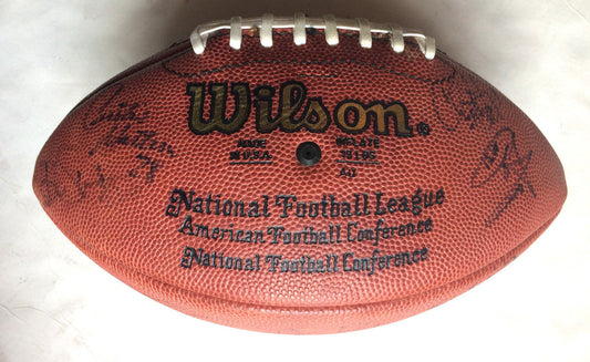 New York Jets signed official NFL football 24 auto Curtis Martin Chrebet CBM COA