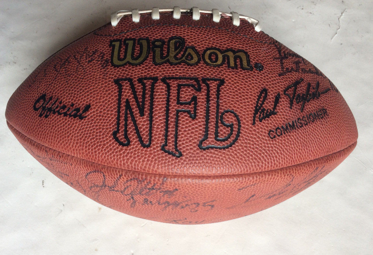 New York Jets signed official NFL football 24 auto Curtis Martin Chrebet CBM COA