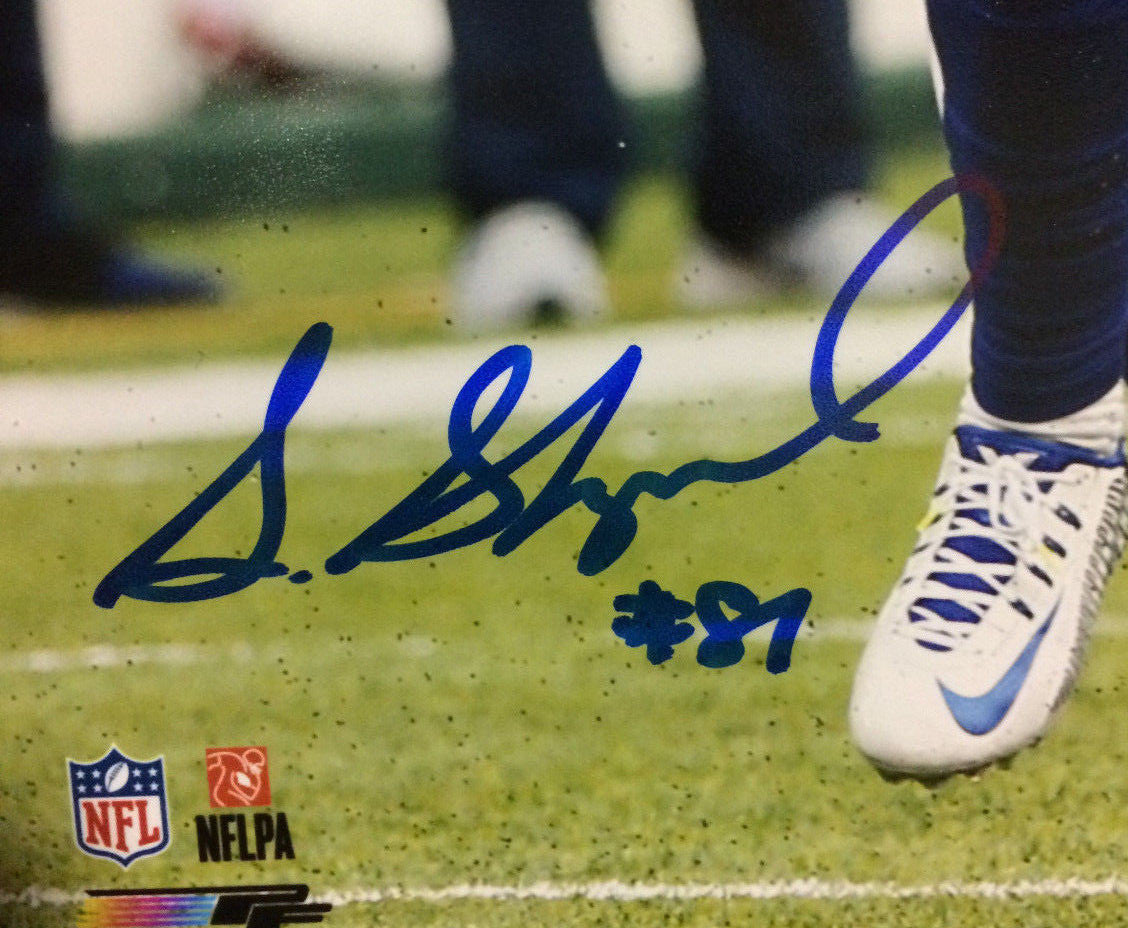 Sterling Shepard signed 8x10 photo framed Giants coin Rookie auto Steiner COA