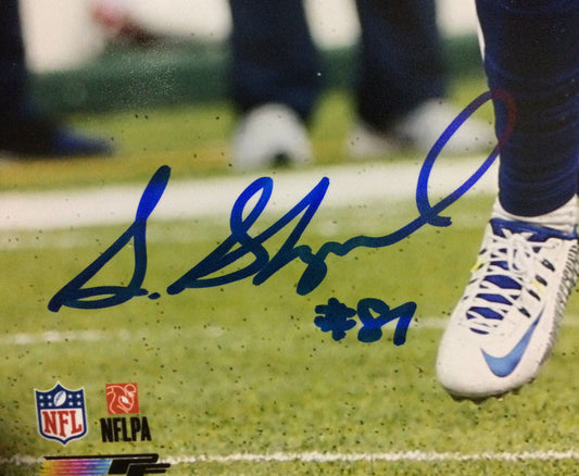 Sterling Shepard signed 8x10 photo framed Giants coin Rookie auto Steiner COA