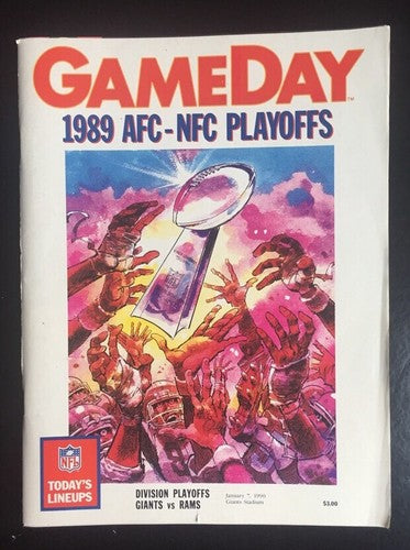 Ny Giants Vs Rams 1989 Playoffs Pro Gameday Program Jan 7 1990
