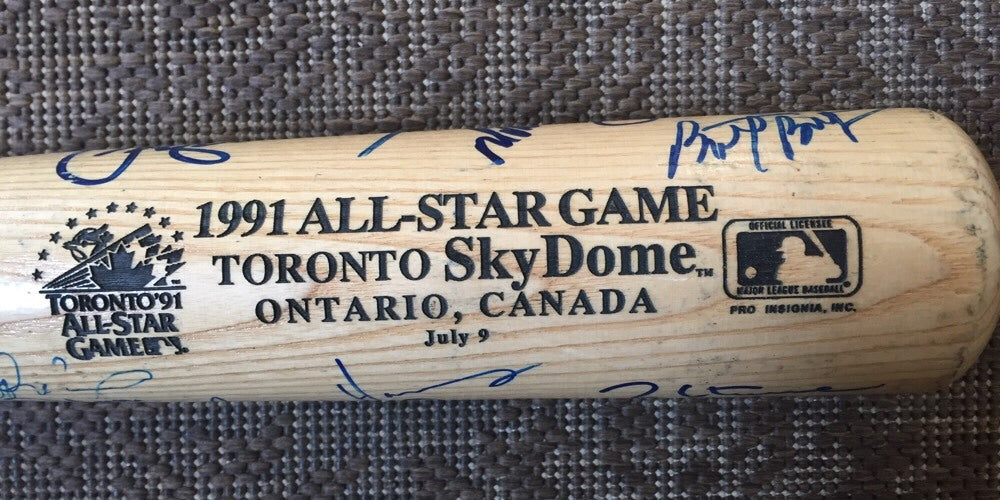 1991 All Star Game Signed Bat Kirby Puckett Cal Ripken Mvp 20 Auto Jsa Coa