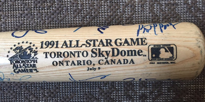 1991 All Star Game Signed Bat Kirby Puckett Cal Ripken Mvp 20 Auto Jsa Coa