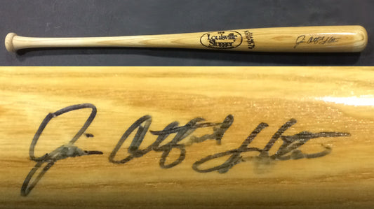 Jim Catfish Hunter signed Louisville Slugger baseball bat Hof auto CBM COA