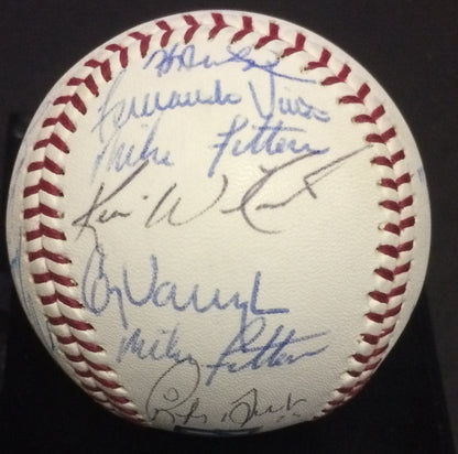 1996 Milwaukee Brewers team signed baseball 22 auto Greg Vaughn CBM COA