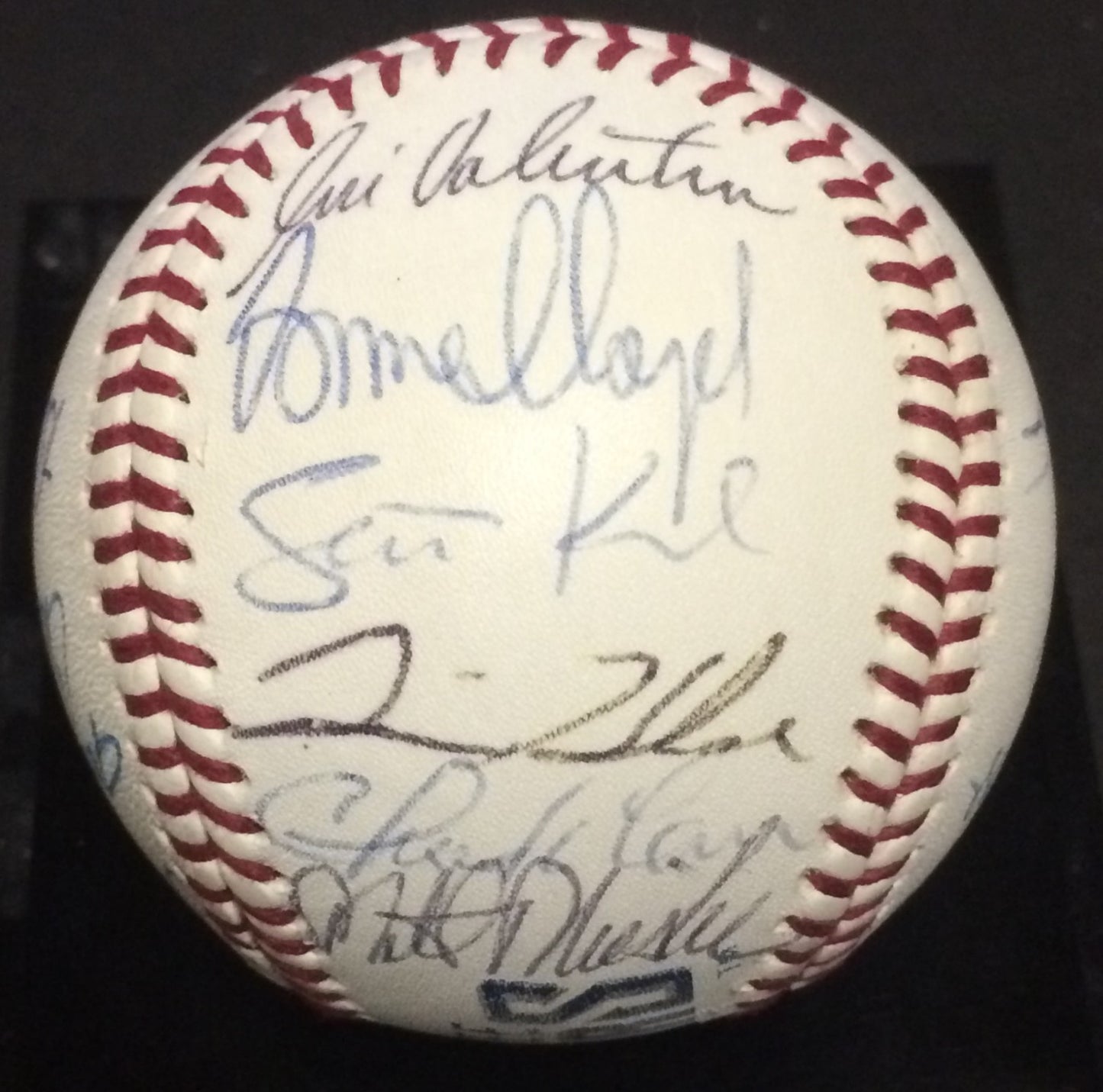 1996 Milwaukee Brewers team signed baseball 22 auto Greg Vaughn CBM COA