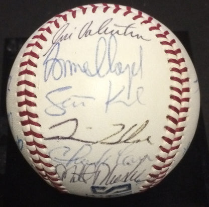 1996 Milwaukee Brewers team signed baseball 22 auto Greg Vaughn CBM COA