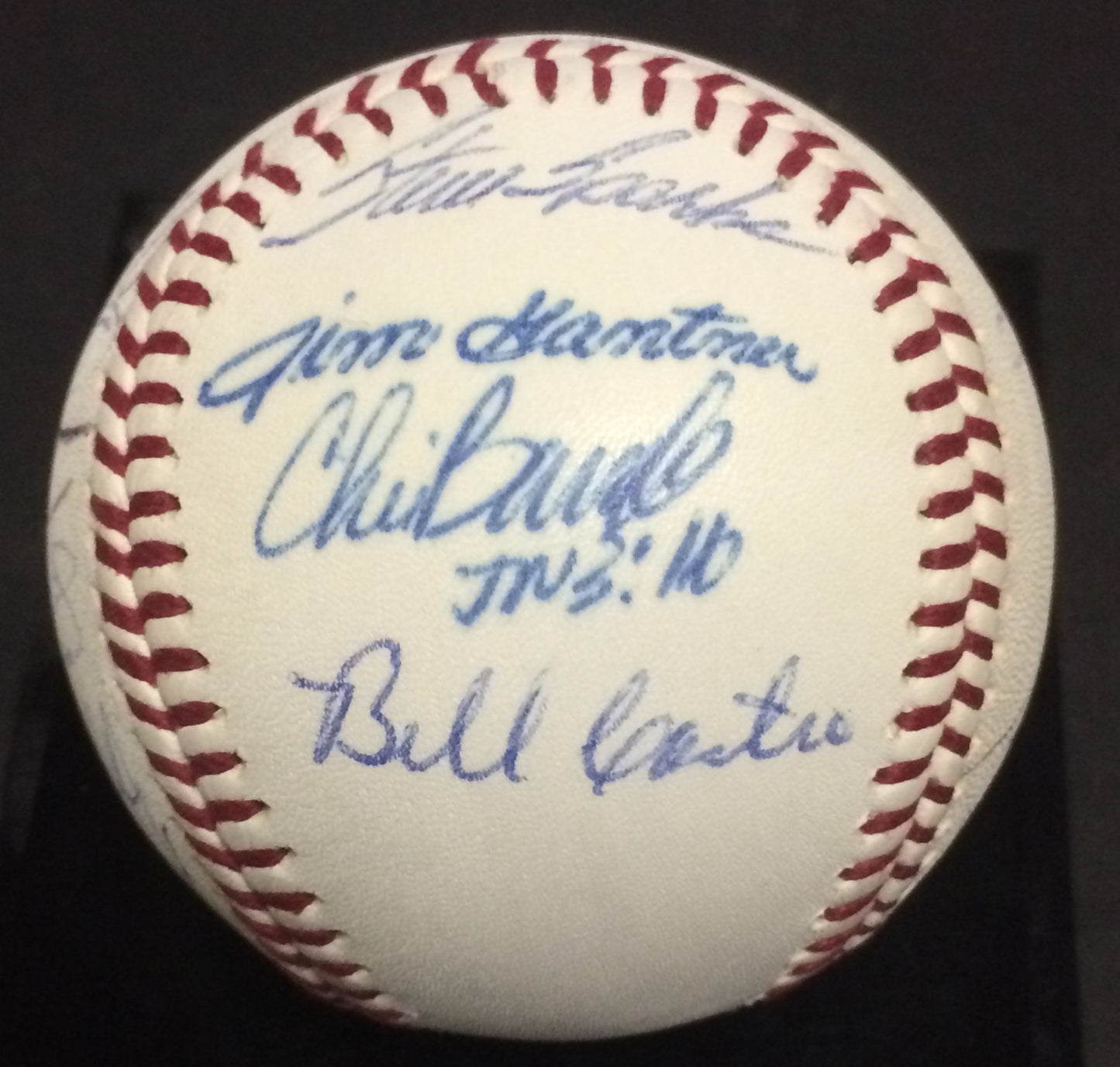1996 Milwaukee Brewers team signed baseball 22 auto Greg Vaughn CBM COA