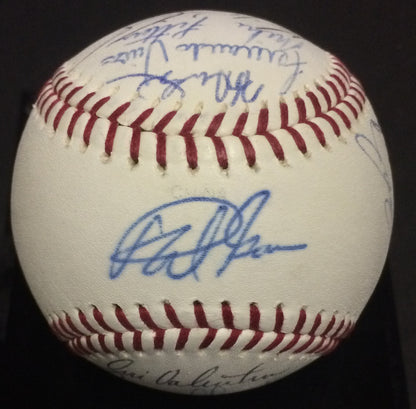 1996 Milwaukee Brewers team signed baseball 22 auto Greg Vaughn CBM COA