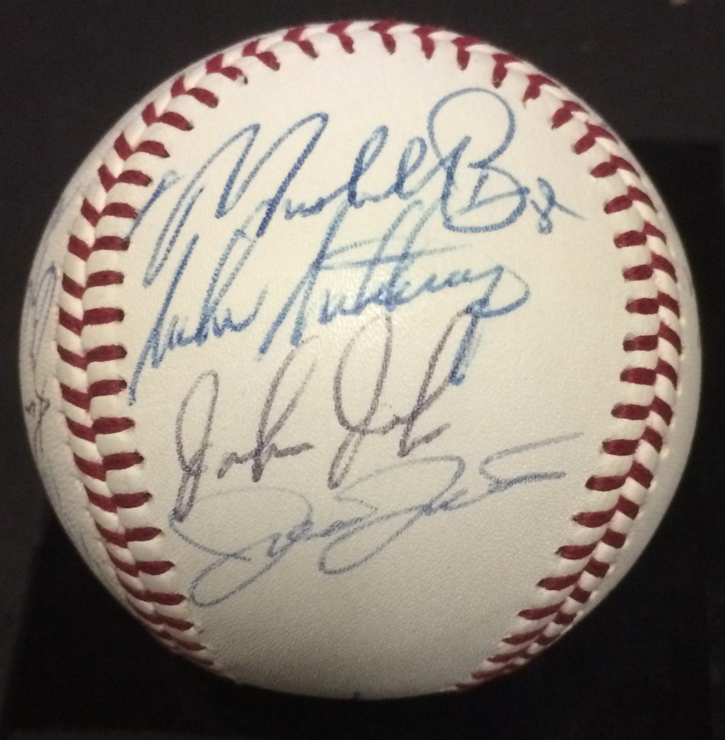 1996 Milwaukee Brewers team signed baseball 22 auto Greg Vaughn CBM COA