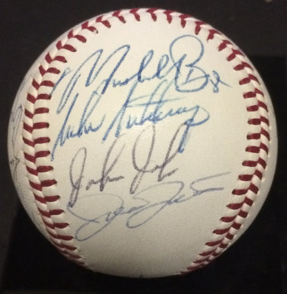 1996 Milwaukee Brewers team signed baseball 22 auto Greg Vaughn CBM COA