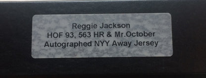Reggie Jackson signed Yankees Auth stat jersey HOF Mr October 563 Hr Auto Rj COA