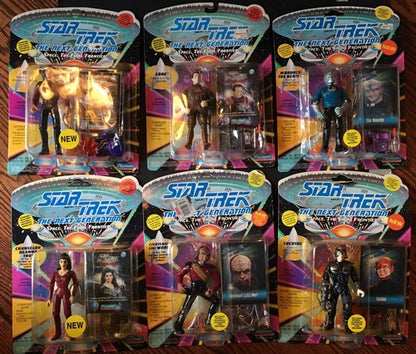 Star Trek The Next Generation 6 Playmates Bentzite JG Worf Locutus Deanna Troi