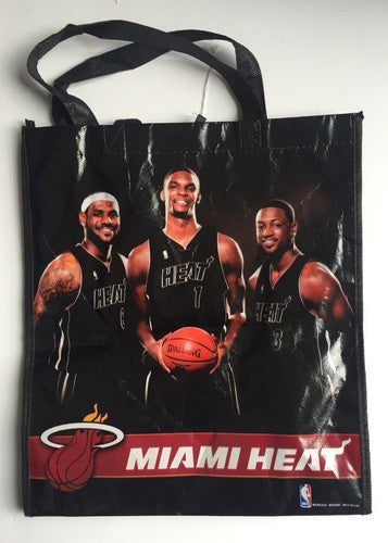 Miami Heat Reusable Bag Lebron James Dwyane Wade Bosh Nba Champions