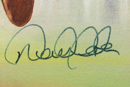 Derek Jeter signed american Flag framed Canvas aac holo coa le /25 autograph