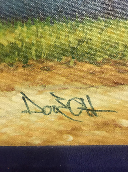 Derek Jeter signed american Flag framed Canvas aac holo coa le /25 autograph