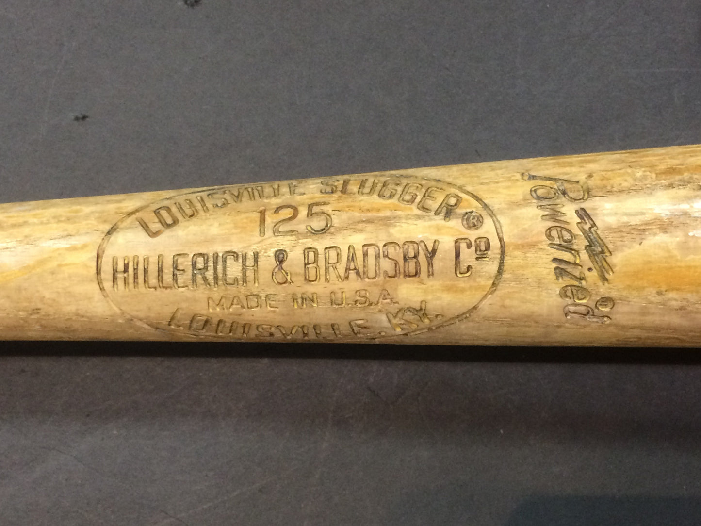 Andy Carey Signed 1973 Game used  Yankees Old Timers Day bat autograph CBM COA