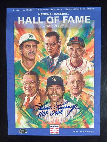 Goose Gossage Signed Hof 2008 8x10 Photo Cover Hof Yearbook Goose Holo Coa Auto