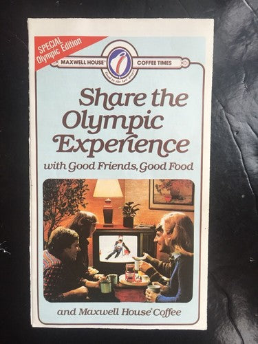Maxwell House Coffee 1980 Usa Olympic Program Guide Rare Gold Hockey Team