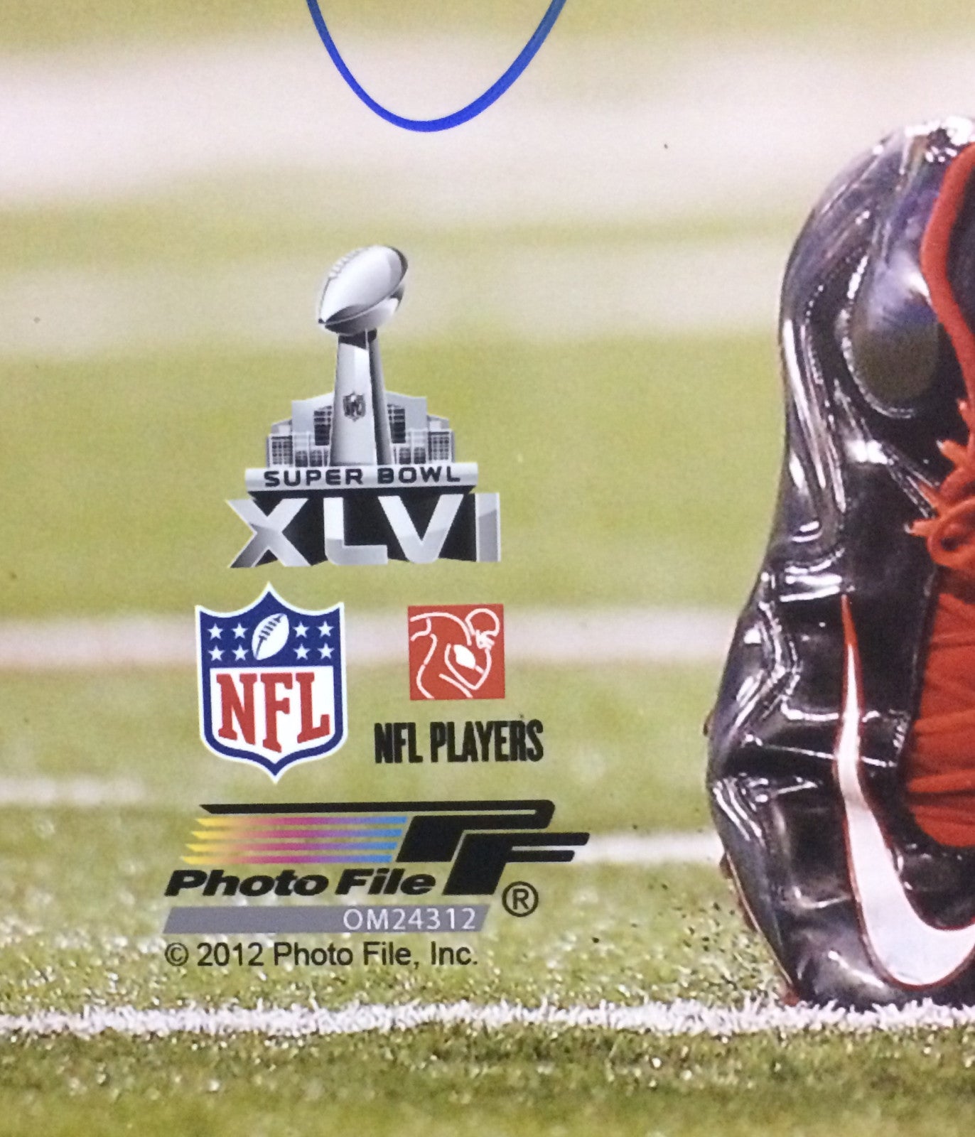 Justin Tuck Giants signed 16x20 photo Framed Super Bowl Sack Auto Tom Brady JSA