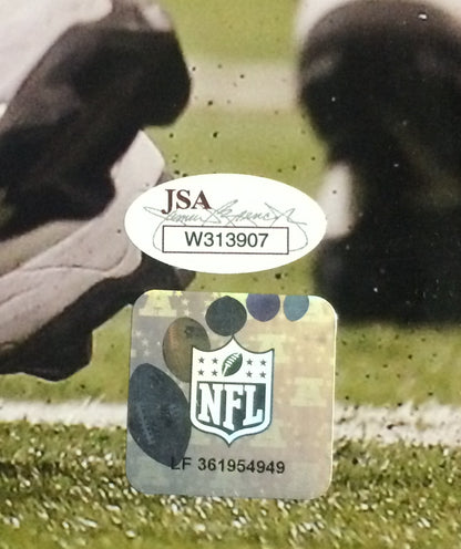 Justin Tuck Giants signed 16x20 photo Framed Super Bowl Sack Auto Tom Brady JSA