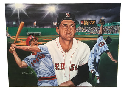 Robert Stephen Simon Original Oil Painting Canvas Carl Yastrzemski 1/1 Coa