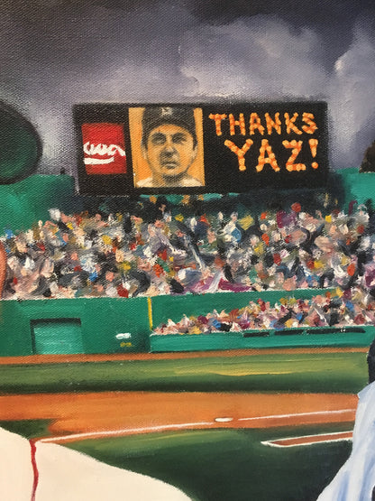 Robert Stephen Simon Original Oil Painting Canvas Carl Yastrzemski 1/1 Coa