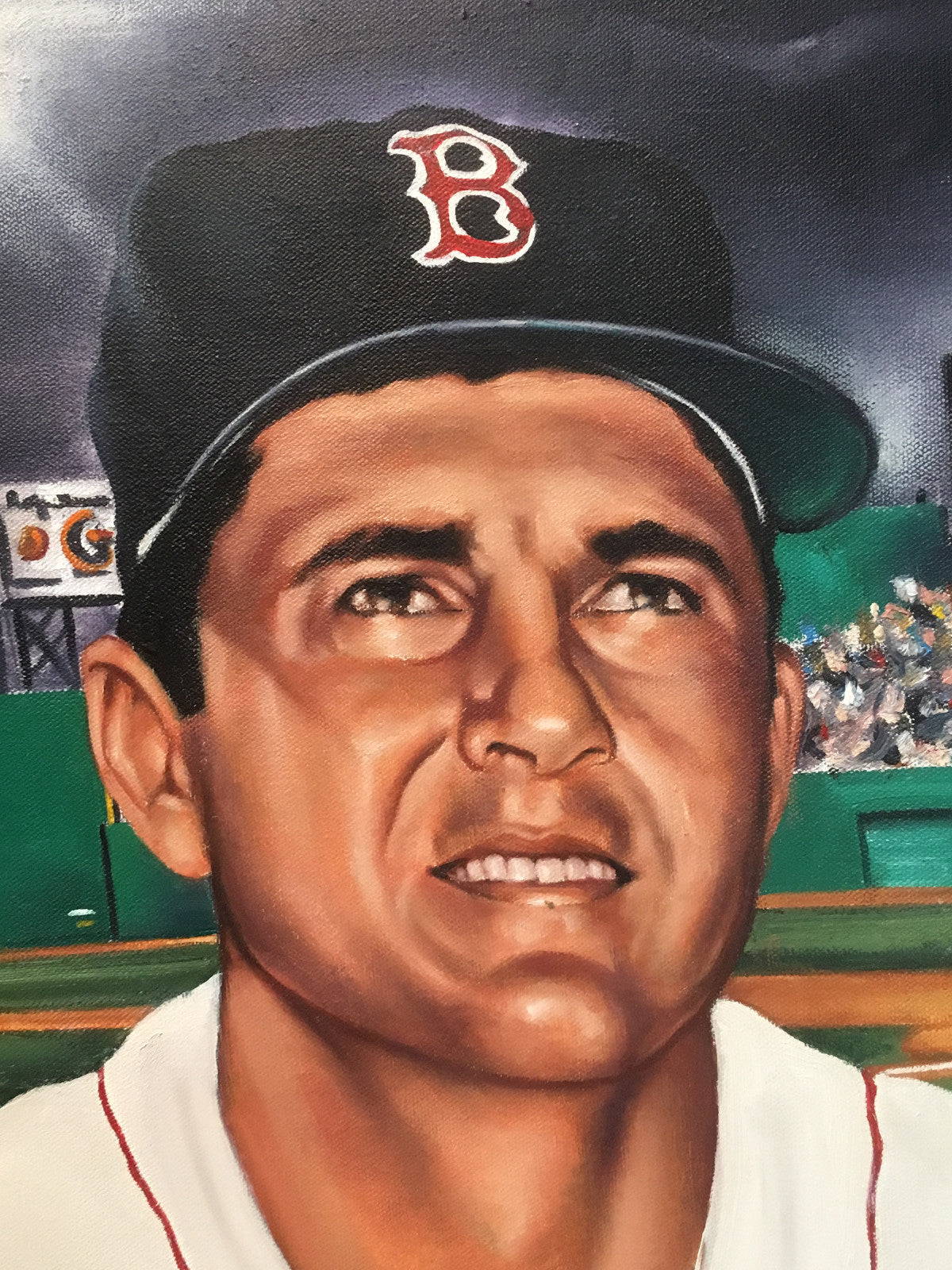 Robert Stephen Simon Original Oil Painting Canvas Carl Yastrzemski 1/1 Coa