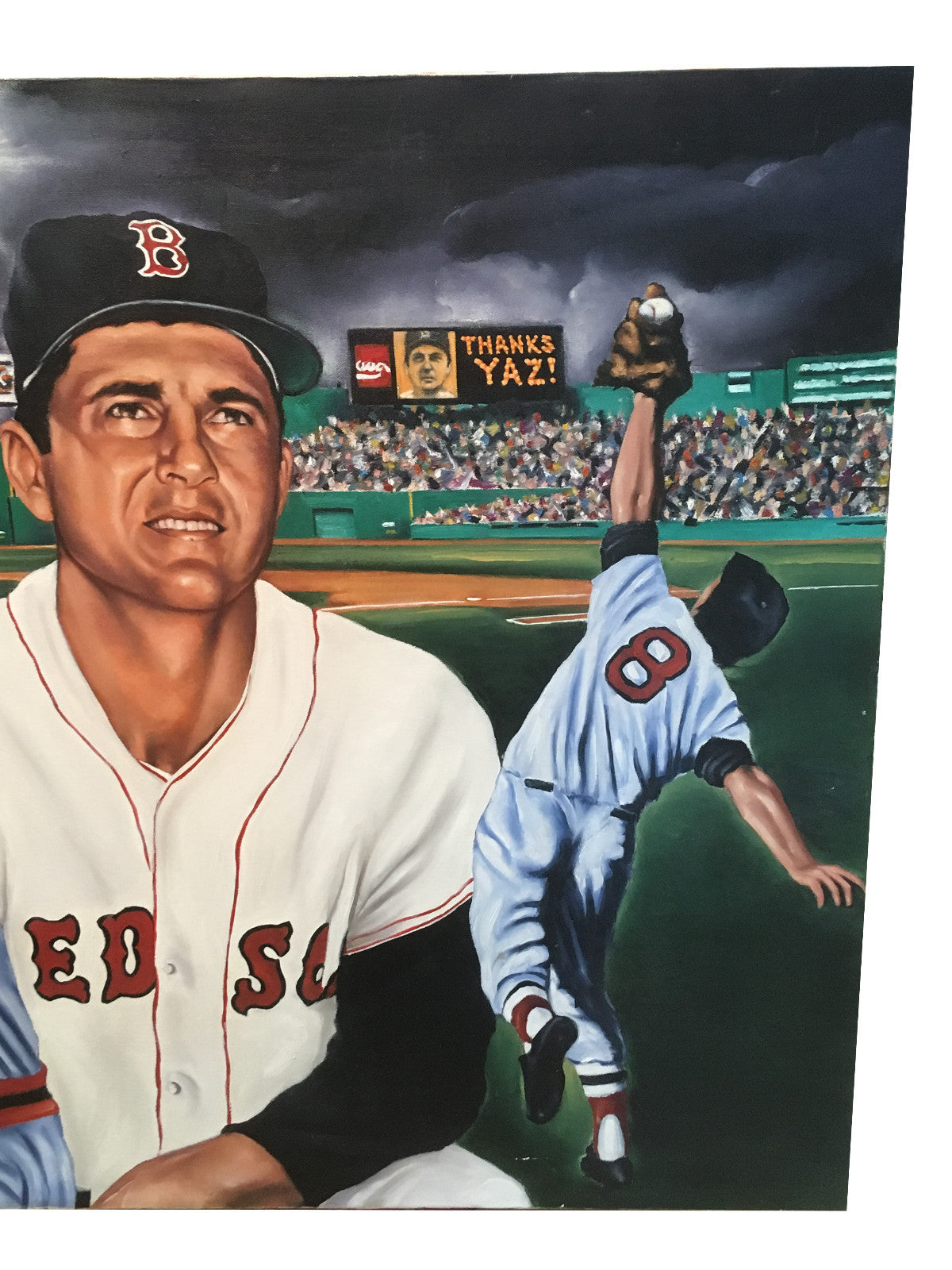 Robert Stephen Simon Original Oil Painting Canvas Carl Yastrzemski 1/1 Coa