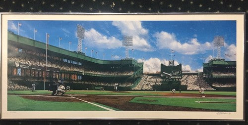 Bill Purdom Signed Polo Grounds Shot Heard Lithograph Framed Dodgers Giants /600