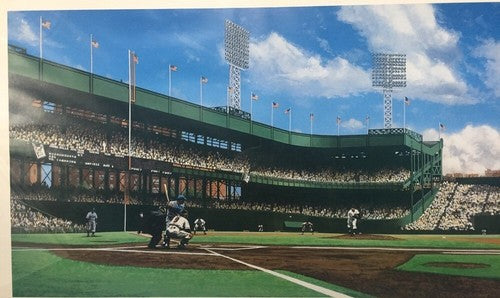 Bill Purdom Signed Polo Grounds Shot Heard Lithograph Framed Dodgers Giants /600