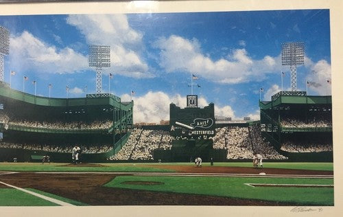Bill Purdom Signed Polo Grounds Shot Heard Lithograph Framed Dodgers Giants /600