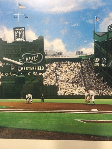 Bill Purdom Signed Polo Grounds Shot Heard Lithograph Framed Dodgers Giants /600